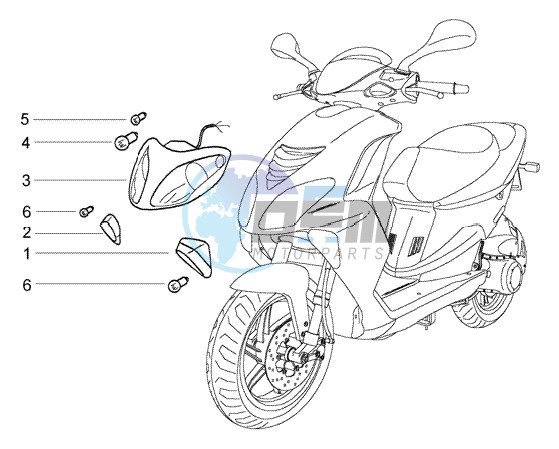 Front light - front turn sig. lamp