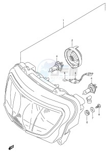 GSX-R750 (E2) drawing HEADLAMP (MODEL W X E2,E24)