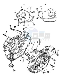 XV VIRAGO 11000 drawing CRANKCASE