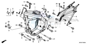 CRF450RF CRF450R Europe Direct - (ED) drawing FRAME BODY