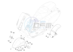 Sprint 50 4T 4V (NAFTA) drawing Wheel huosing - Mudguard