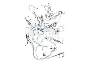 YP MAJESTY 400 drawing STEERING HANDLE - CABLE