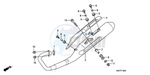 CBF125MA UK - (E) drawing EXHAUST MUFFLER