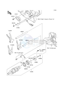 VN 2000 E [VULCAN 2000 CLASSIC] (6F-7F) E6F drawing GEAR CHANGE DRUM_SHIFT FORK-- S- -