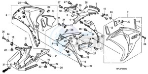 CBR1000RR9 Europe Direct - (ED / TRI) drawing MIDDLE COWL