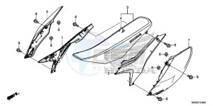 CRF450RE CRF450R Europe Direct - (ED) drawing SEAT/SIDE COVER