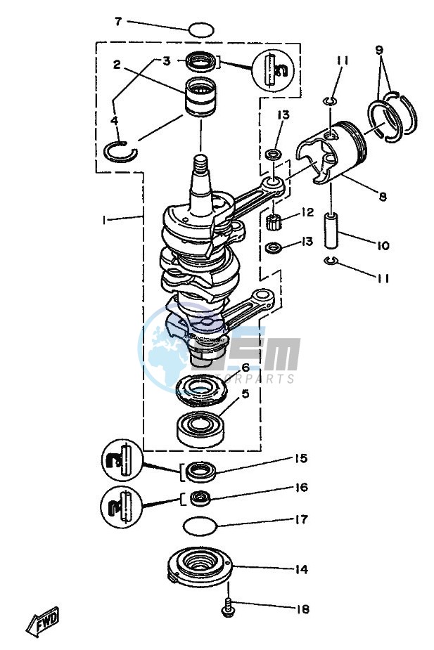 CRANKSHAFT--PISTON