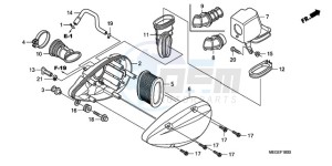 VT750C9 Korea - (KO / MK) drawing AIR CLEANER