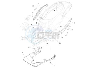 Liberty 50 4T PTT NEXIVE drawing Side cover - Spoiler