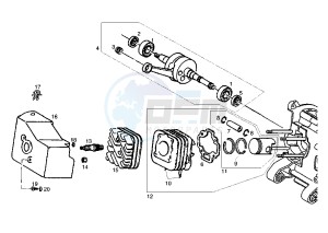 ATLANTIS O2 - 50 cc drawing CRANKSHAFT-CYLINDER