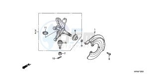 TRX420TEC TRX420 ED drawing FRONT KNUCKLE ( 2W D)