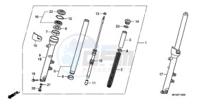 CBF1000TA Europe Direct - (ED / ABS) drawing FRONT FORK