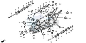 TRX350TE FOURTRAX ES drawing FRAME BODY