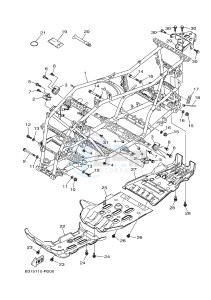 YFM700FWAD YFM70GPLH GRIZZLY 700 EPS LIMITED EDITION (2UDT) drawing FRAME