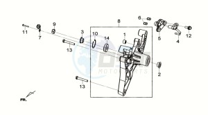 GTS 300i ABS drawing REAR FORK - REAR SUSPENSION