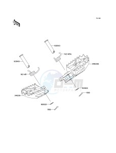 KX 250 R [KX250] (R1) R1 drawing FOOTRESTS