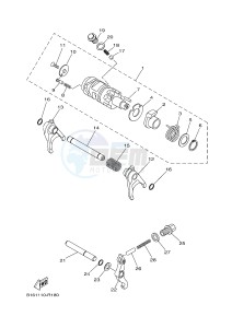 YFM700FWBD YFM70KPSG KODIAK 700 EPS SPECIAL EDITION (B323) drawing SHIFT CAM & FORK