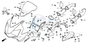 CBR600FR drawing UPPER COWL