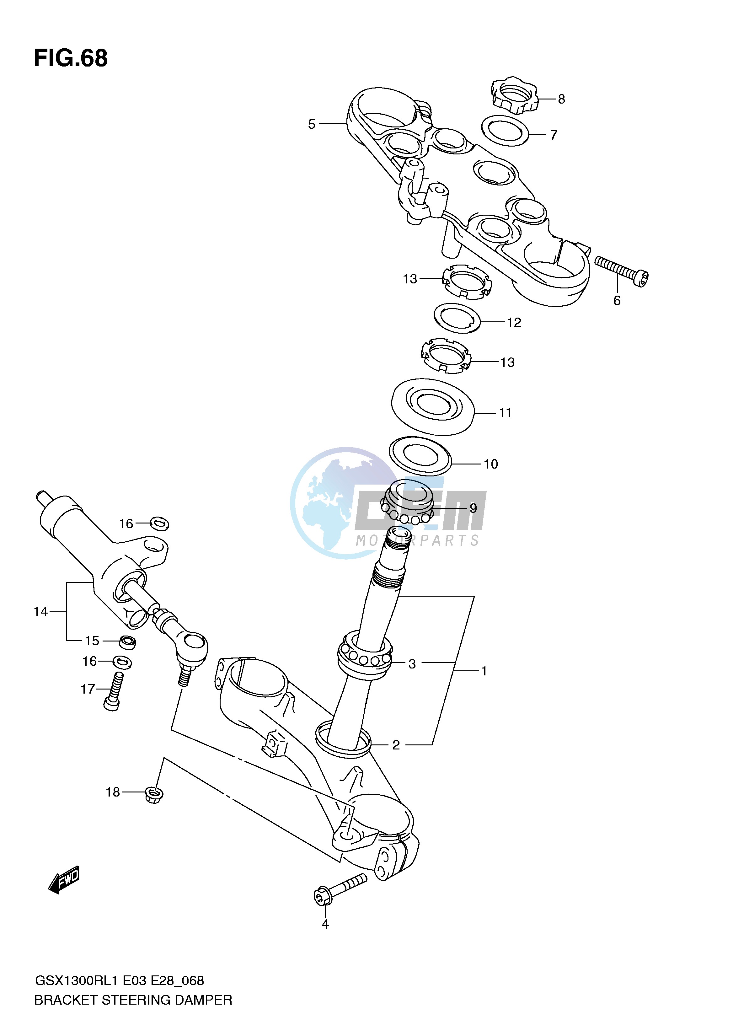 BRACKET - STEERING DAMPER