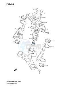 GS500 (P3) drawing STEERING STEM (GS500K4 K5 K6 P28)