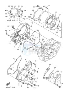 WR250R (32DT 32DS 32DU) drawing CRANKCASE COVER 1