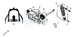 CELLO 125 drawing TAIL LIGHT - REAR SUSPENSION