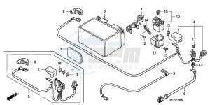 CB1300SA9 UK - (E / ABS BCT MKH MME TWO) drawing BATTERY