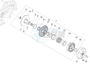 GTV 300HPE SEI GIORNI IE E4 ABS (EMEA) drawing Driven pulley