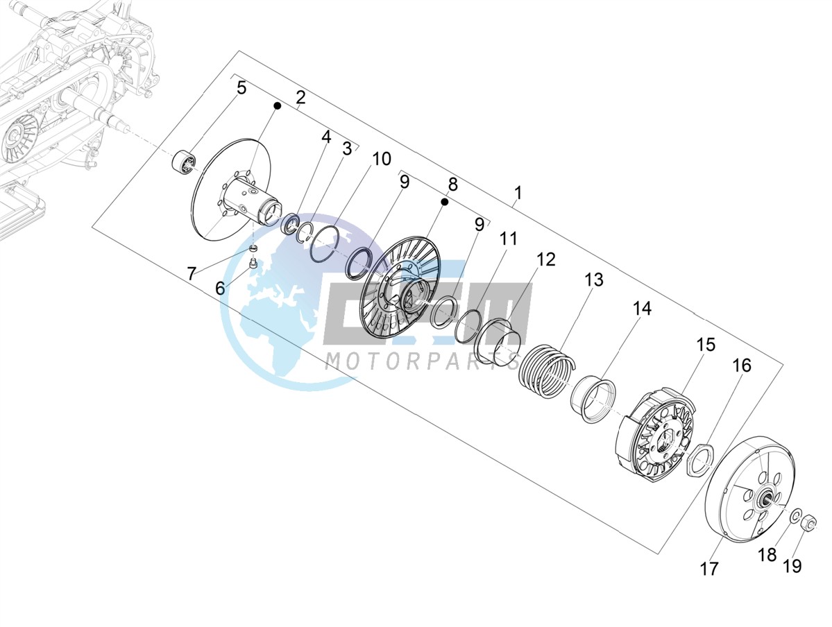 Driven pulley