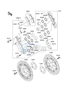 ZRX1200R ZR1200-A5H FR GB XX (EU ME A(FRICA) drawing Front Brake