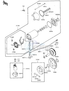 ZX 600 C [NINJA 600R] (C1-C2) [NINJA 600R] drawing STARTER MOTOR