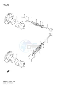 AN400 (E3-E28) Burgman drawing CAMSHAFT VALVE