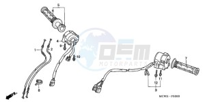 VFR800A9 Europe Direct - (ED / ABS MME) drawing SWITCH/CABLE