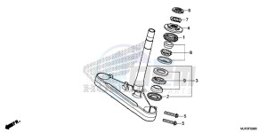 GL1800CF F6C ED drawing STEERING STEM