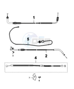 DJANGO 50 4T SPORT P drawing CONTROLS AND CABLES