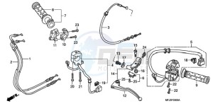 CBR600RA9 Australia - (U / ABS MME) drawing HANDLE LEVER/SWITCH/CABLE