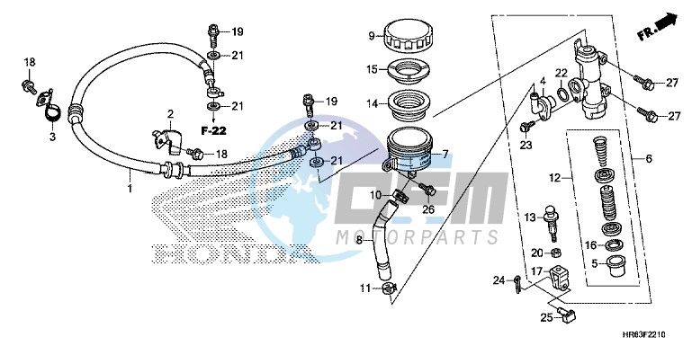 REAR BRAKE MASTER CYLINDER