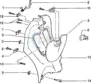 Liberty 125 Leader drawing Front glove compartment