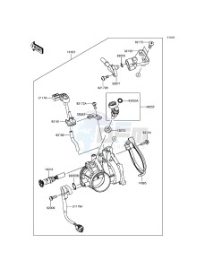 KX450F KX450HGF EU drawing Throttle