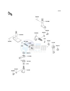 KAF 620 E [MULE 3010 4X4] (E1-E5) [MULE 3010 4X4] drawing GEAR CHANGE MECHANISM