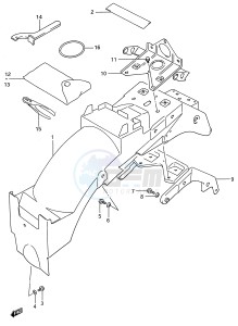 GSX600F (E28) Katana drawing REAR FENDER