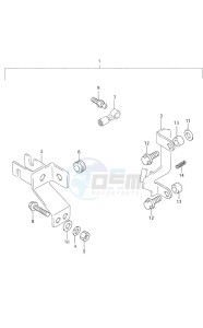 DF 9.9 drawing Remote Control Parts S/N 651001 to 652500