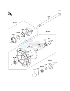 KLE500 KLE500B6F GB XX (EU ME A(FRICA) drawing Front Hub