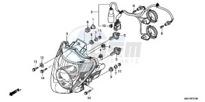 VFR800XB Crossrunner E drawing HEADLIGHT