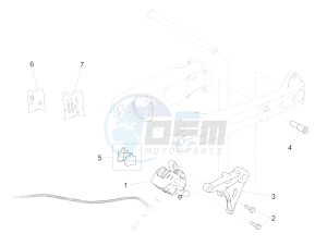 V9 Bobber 850 (EMEA) drawing Rear brake caliper