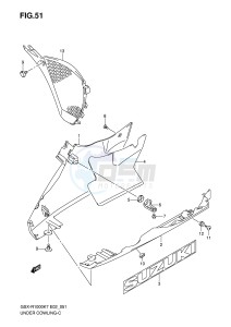 GSX-R1000 (E2) drawing UNDER COWLING (MODEL K7)