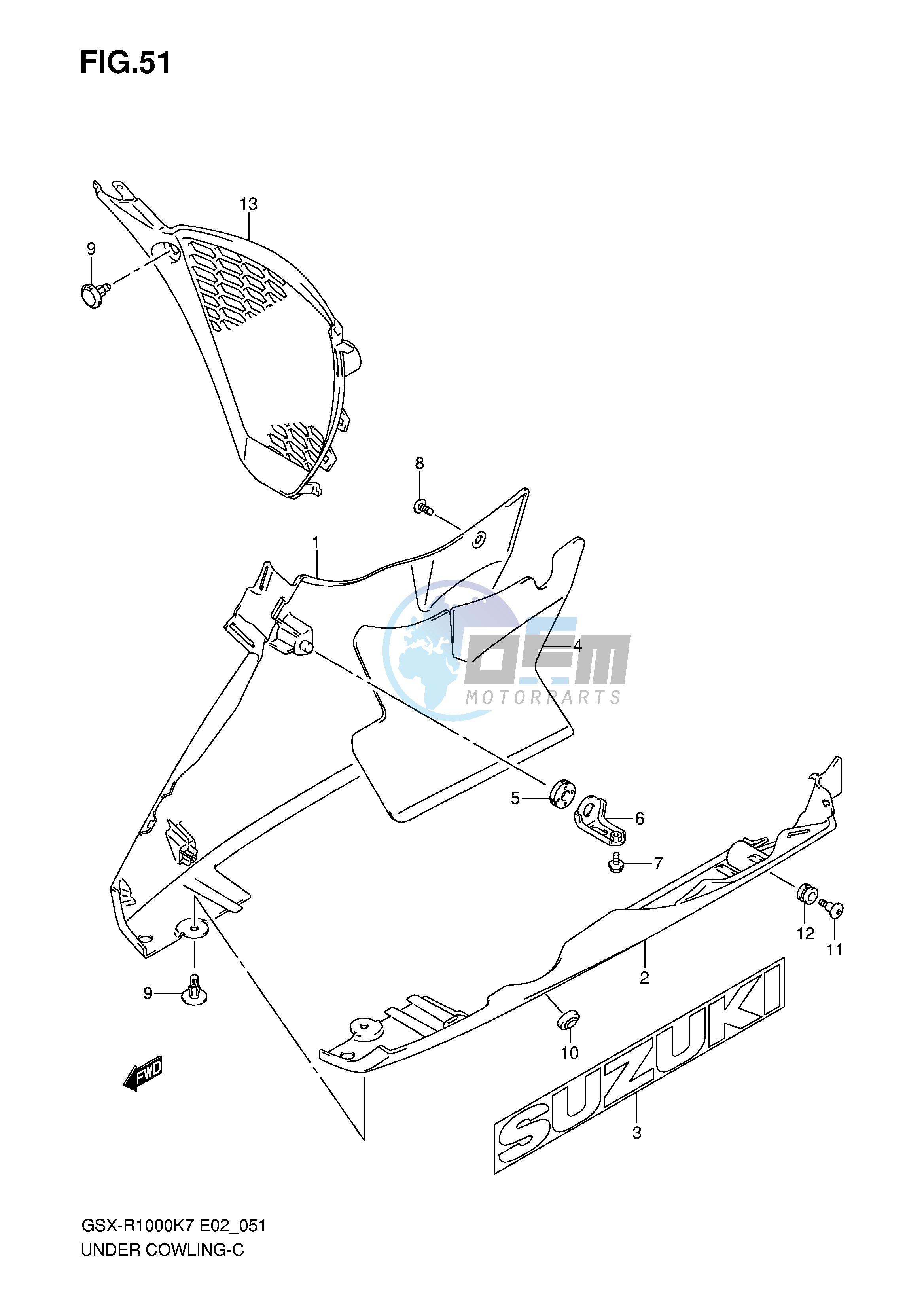 UNDER COWLING (MODEL K7)