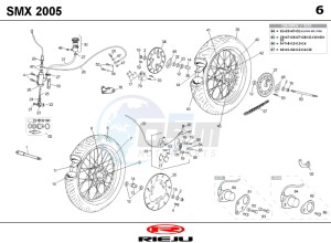 SMX-50-BLUE drawing WHEEL - BRAKES