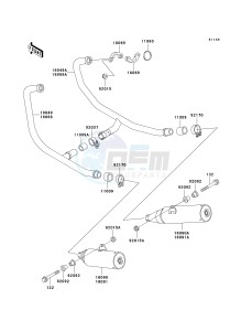 EX 500 D [NINJA 500R] (D6F-D9F) D7F drawing MUFFLER-- S- -