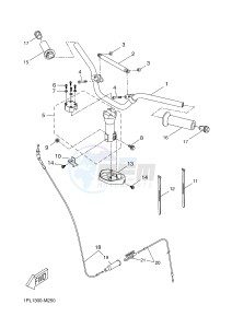 NS50N AEROX NAKED (1PL4) drawing STEERING HANDLE & CABLE